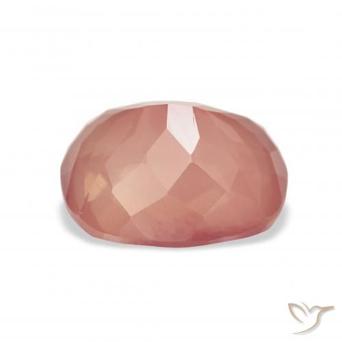 Labradorita andesina Framboesa Rosa Natural 4.54ct, Almofada, Transparente