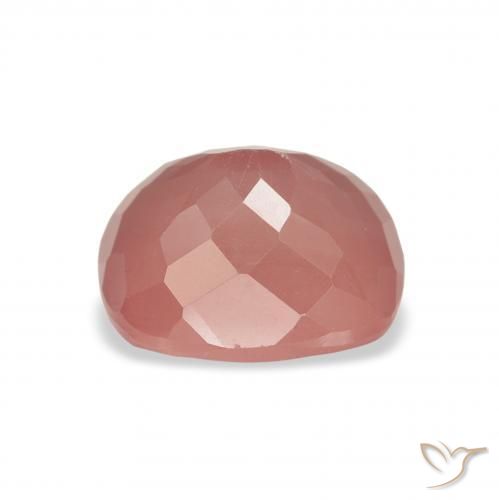Labradorita andesina rosa médio Natural 2.37ct, Almofada, Transparente