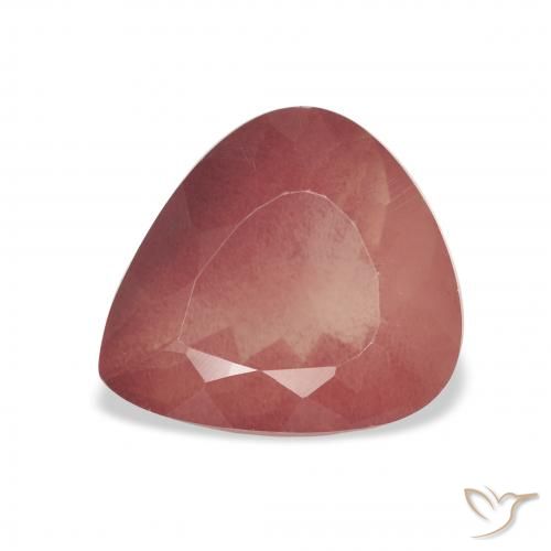 3.02ct Natural Tijolo vermelho Labradorita andesina, Formato de pêra, Transparente