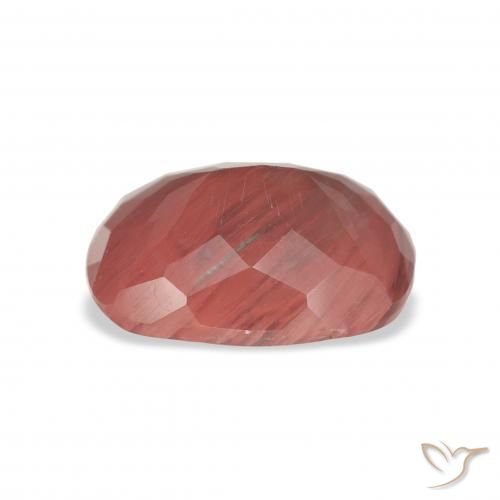 Labradorita andesina vermelho médio Natural 3.43ct, Almofada, Translúcido