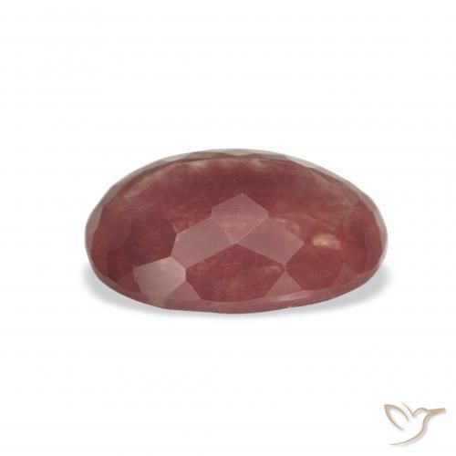 Labradorita andesina Vermelho escuro Natural 3.38ct, oval, Transparente
