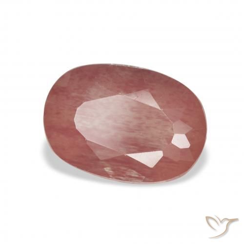 Labradorita andesina Sangue vermelho Natural 2.44ct, Almofada, Transparente