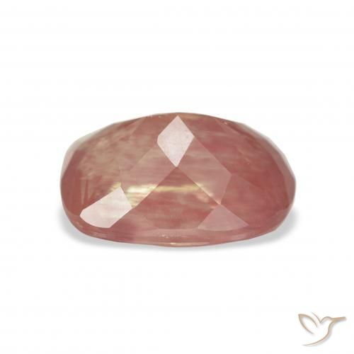 Labradorita andesina Laranja Avermelhado Pálido Natural 3.85ct, Almofada, Transparente