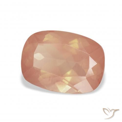 Labradorita andesina laranja avermelhado Natural 3.58ct, Almofada, Transparente