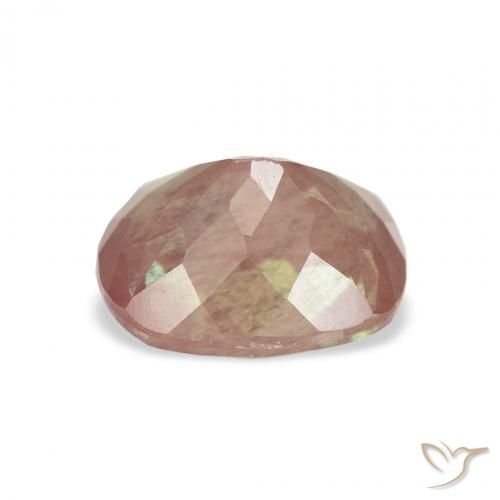 Labradorita andesina Laranja Vermelho Natural 2.25ct, Almofada, Transparente