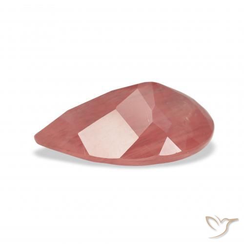 Labradorita andesina vermelho médio Natural 2.68ct, Formato de pêra, Translúcido