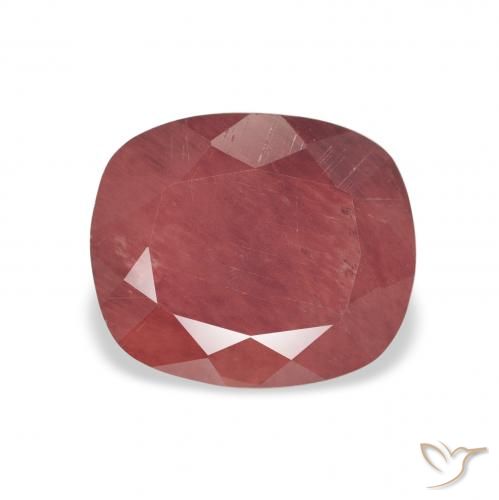 1.65ct Natural vermelho médio Labradorita andesina, Almofada, Translúcido
