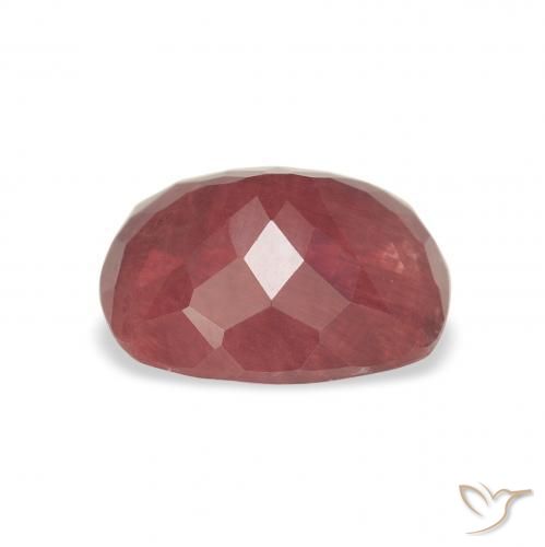 Labradorita andesina vermelho médio Natural 1.65ct, Almofada, Translúcido
