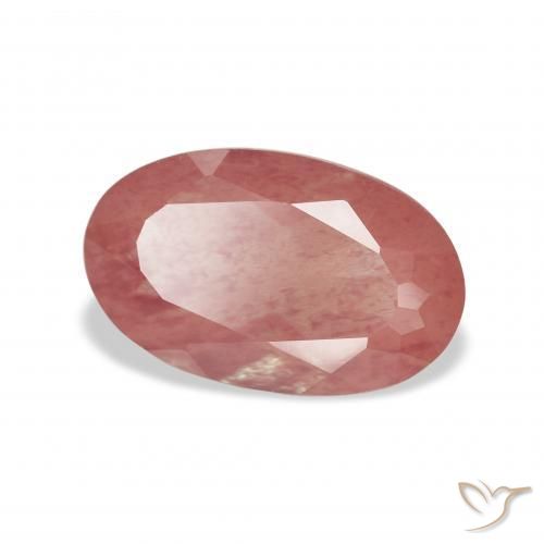 Labradorita andesina Framboesa Rosa Natural 2.65ct, oval, Transparente