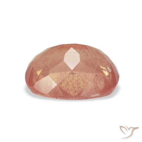 Labradorita andesina rosa médio Natural 3.14ct, Almofada, Transparente