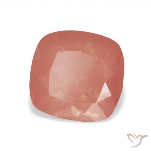 Labradorita andesina rosa médio Natural 2.60ct, Almofada, Transparente