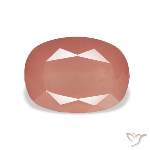 4.12ct Natural rosa médio Labradorita andesina, Almofada, Transparente