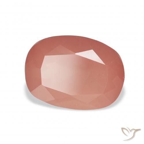 Labradorita andesina rosa médio Natural 4.12ct, Almofada, Transparente