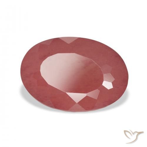 Labradorita andesina vermelho médio Natural 4.60ct, oval, Transparente