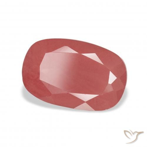Labradorita andesina Laranja Avermelhado Pálido Natural 3.24ct, Almofada, Transparente