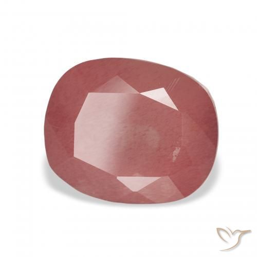 Labradorita andesina vermelho médio Natural 3.19ct, Almofada, Transparente