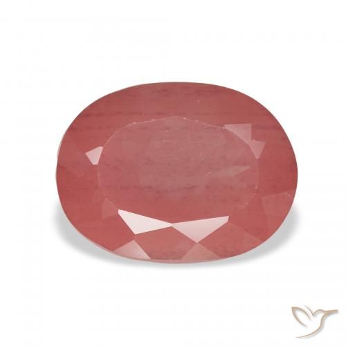 2.69ct Natural Blush vermelho Labradorita andesina, oval, Transparente