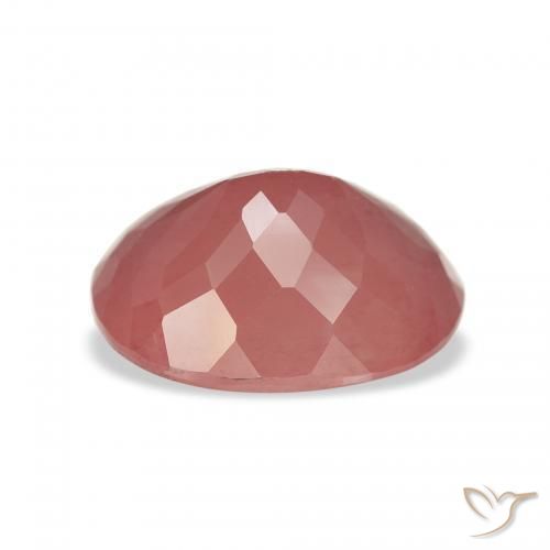 Labradorita andesina Blush vermelho Natural 2.69ct, oval, Transparente