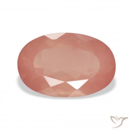 3.27ct Natural Laranja Avermelhado Pálido Labradorita andesina, oval, Transparente