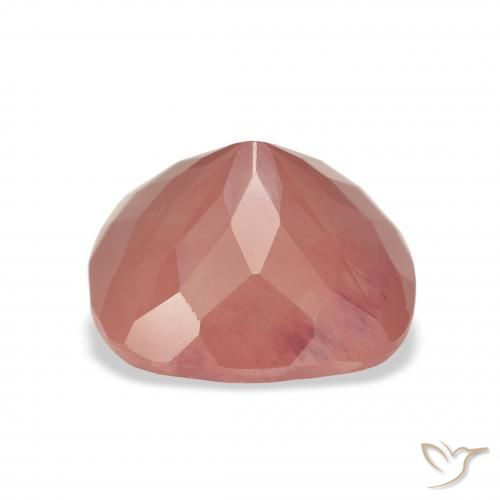 Labradorita andesina Laranja Avermelhado Pálido Natural 4.52ct, Almofada, Transparente