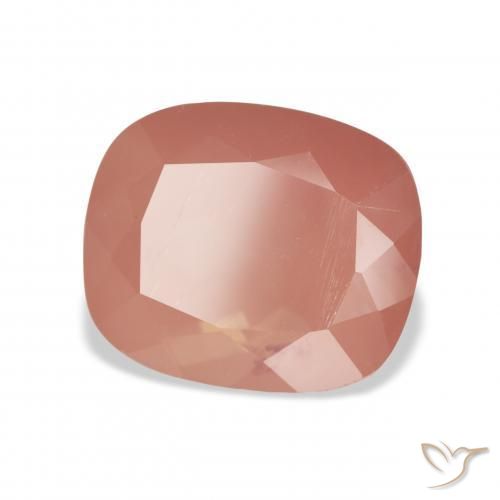 Labradorita andesina Rosa Alaranjado Natural 6.63ct, Almofada, Translúcido