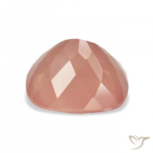 Labradorita andesina Rosa Alaranjado Natural 6.63ct, Almofada, Translúcido