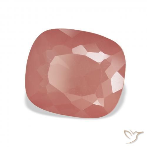 Labradorita andesina Laranja Avermelhado Pálido Natural 6.94ct, Almofada, Transparente