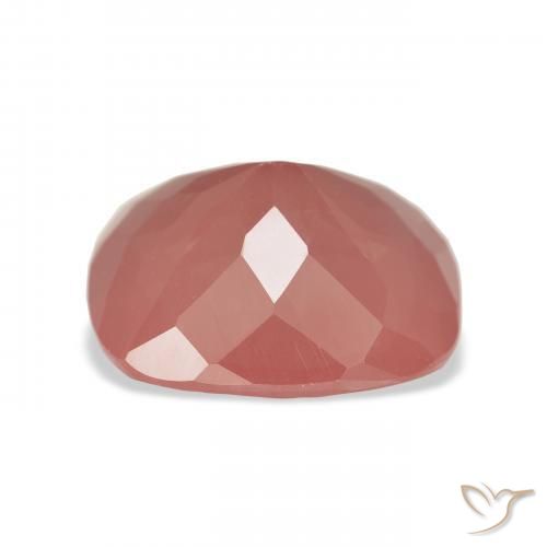 Labradorita andesina Laranja Avermelhado Pálido Natural 6.94ct, Almofada, Transparente