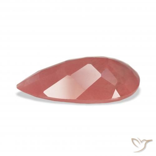 Labradorita andesina vermelho médio Natural 7.29ct, Formato de pêra, Transparente