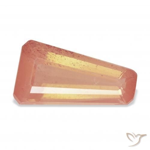 Labradorita andesina laranja avermelhado Natural 6.74ct, Chique, Transparente