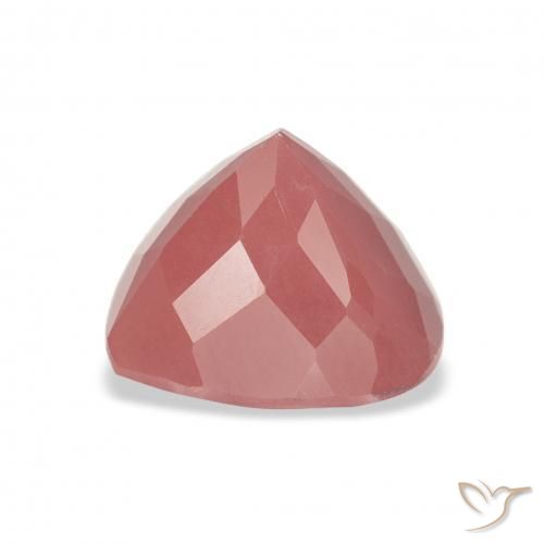 Labradorita andesina Rosa Alaranjado Natural 3.32ct, Formato de pêra, Translúcido
