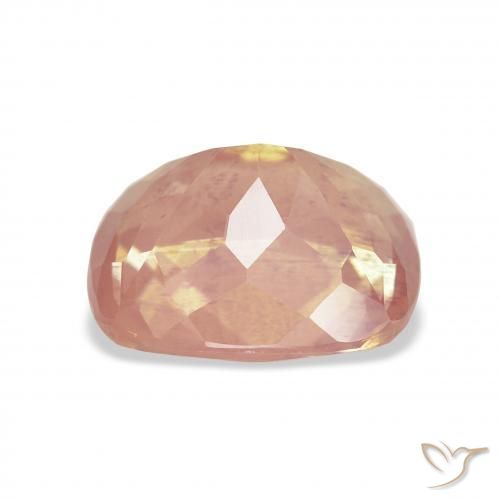 Labradorita andesina laranja avermelhado Natural 5.74ct, Almofada, Transparente