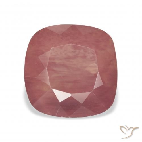4.63ct Natural vermelho médio Labradorita andesina, Almofada, Transparente