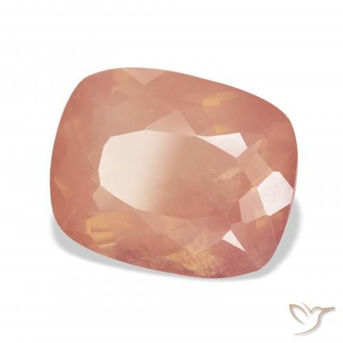 Labradorita andesina Laranja Avermelhado Claro Natural 10.14ct, Almofada, Transparente