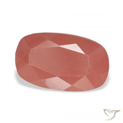Labradorita andesina vermelho médio Natural 3.05ct, Almofada, Translúcido