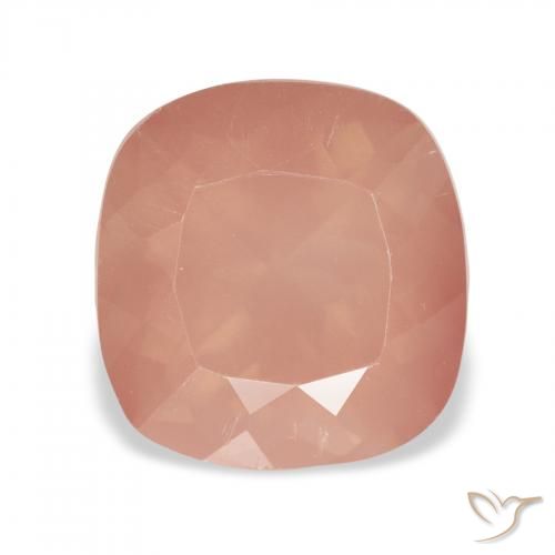 3.08ct Natural rosa médio Labradorita andesina, Almofada, Transparente