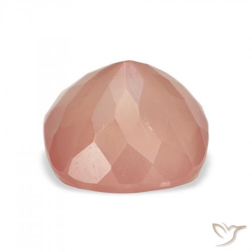 Labradorita andesina rosa médio Natural 3.08ct, Almofada, Transparente
