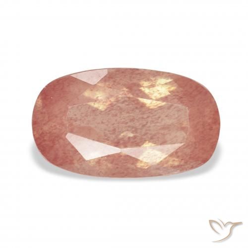 3.02ct Natural laranja avermelhado Labradorita andesina, Almofada, Transparente