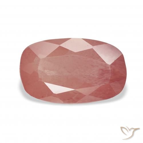 2.96ct Natural vermelho médio Labradorita andesina, Almofada, Transparente