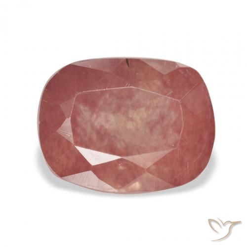 3.23ct Natural vermelho médio Labradorita andesina, Almofada, Transparente