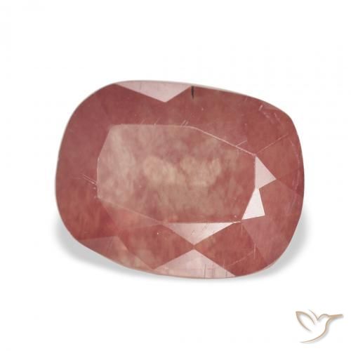 Labradorita andesina vermelho médio Natural 3.23ct, Almofada, Transparente