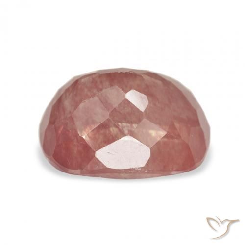 Labradorita andesina vermelho médio Natural 3.23ct, Almofada, Transparente