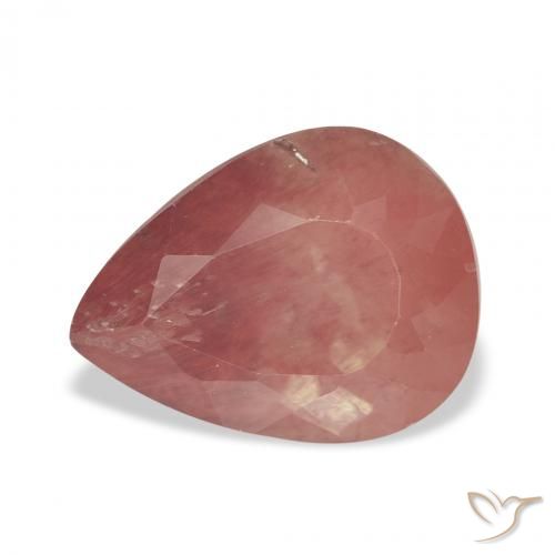 2.80ct Natural vermelho médio Labradorita andesina, Formato de pêra, Transparente