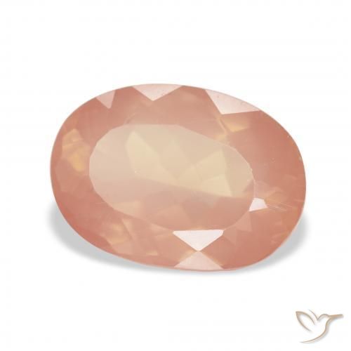 Labradorita andesina Laranja Avermelhado Claro Natural 3.35ct, oval, Transparente