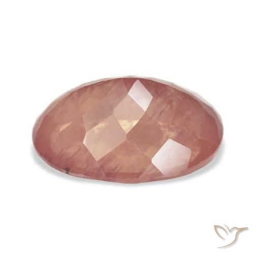 Labradorita andesina Laranja Avermelhado Pálido Natural 9.50ct, oval, Transparente