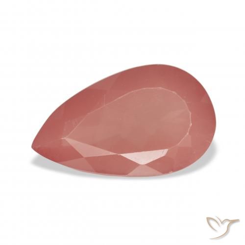 3.64ct Natural vermelho médio Labradorita andesina, Formato de pêra, Transparente