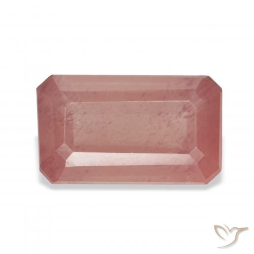 4.32ct Natural Laranja Avermelhado Pálido Labradorita andesina, Corte Esmeralda, Transparente