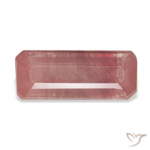 3.88ct Natural Laranja Vermelho Labradorita andesina, Corte Esmeralda, Transparente