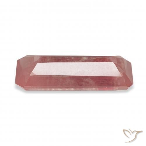 Labradorita andesina Laranja Vermelho Natural 3.88ct, Corte Octógono / Esmeralda, Transparente