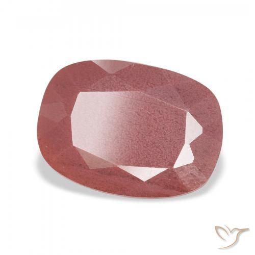 Labradorita andesina rosa rosa Natural 3.07ct, Almofada, Translúcido